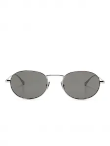 Солнцезащитные очки в овальной оправе Saint Laurent Eyewear, серебяный