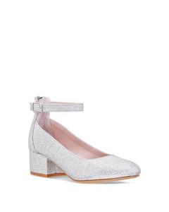 Туфли-лодочки Lennie с ремешком на щиколотке для девочек Nina, цвет Silver