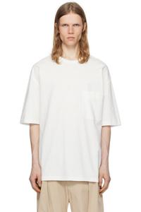 Белая свободная футболка с коротким рукавом LEMAIRE