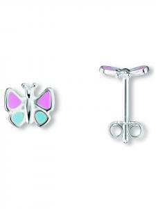 ONE ELEMENT Серьги-гвоздики в виде бабочек, изготовленные из серебра 925 пробы
