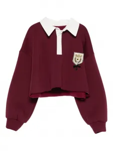 Поло с нашивкой в виде герба Miss Grant Kids, красный