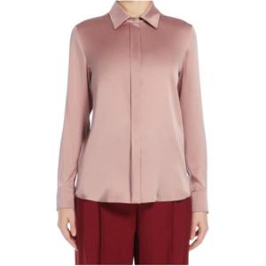 MaxMara Рубашка женская с розовым лацканом Moderate