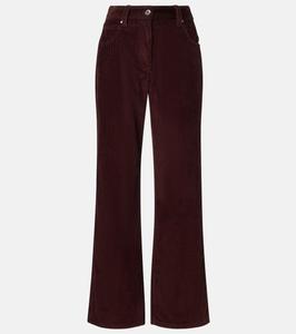 Прямые вельветовые брюки Monili Brunello Cucinelli, Red Wine