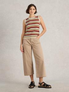 Топ из органического хлопка Sunny Stripe вязаный White Stuff, Multi