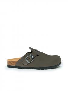 Mandel Кожаные сабо "Noe" серого цвета