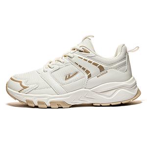 WARRIOR Женские походные кроссовки низкие с противоскользящей подошвой и дышащим материалом для увеличения роста Beige