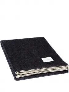 Двусторонний плед Voodoo из шерсти альпаки BLACKSAW, черный