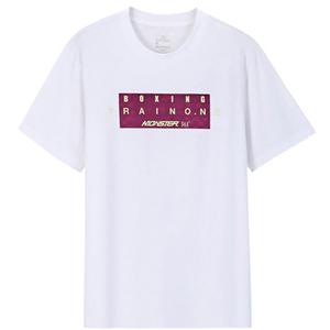 361° Футболка мужская белая с круглым вырезом умеренно прямого кроя