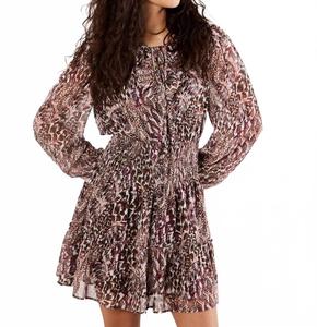 Платье с рюшами и перьями в стиле пэчворк бордового цвета Apricot, бургундия