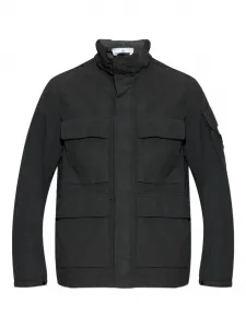 Хлопковая куртка с несколькими карманами Stone Island, черный