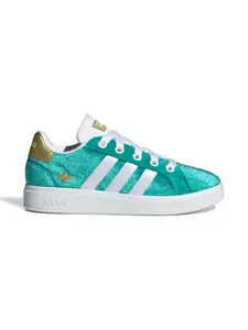 Кроссовки в полоску X Disney Jasmine Grand Court 2.0 Adidas Kids, зеленый