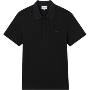 Хлопковая поло с аппликацией логотипа LACOSTE, черный