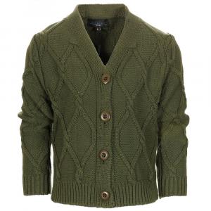 Вязаный кардиган на пуговицах с v-образным вырезом Gioberti для мальчиков, цвет Olive