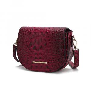 Сумка через плечо Amalia из веганской кожи с тиснением под крокодила MKF Collection By Mia K., фуксия