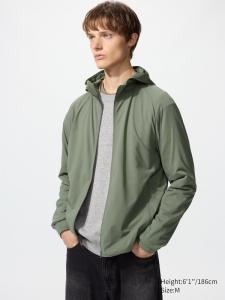 Толстовка Dry-Ex с UV-защитой на молнии Uniqlo, 57 olive