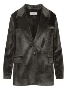 Текстурированный однобортный пиджак Peserico, коричневый