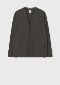 Кардиган с V-образным вырезом и перфорацией