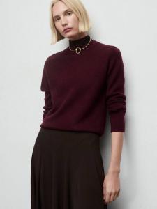 Свитер Seedsun с круглым вырезом Mango, Dark Red