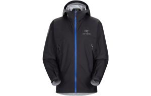 Arcteryx Ветровка мужская для походов на открытом воздухе водонепроницаемая ветрозащитная дышащая, Black-Electric Blue