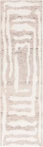 Ковер-дорожка SAFAVIEH, 69 x 244 см, Casablanca Collection, Ivory & Beige, ручная вязка, современная новозеландская шерсть, идеален для помещений с высокой проходимостью в гостиной, спальне (CSB541B)