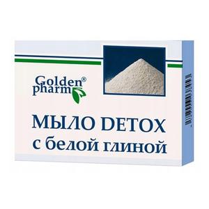 Детокс-мыло для лица и тела с белой глиной 70 г Golden Pharm