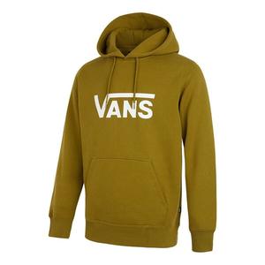 Толстовка contrasting colors alphabet logo hooded pullover fleece lined stay warm olive green Vans, зеленый