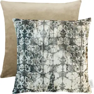 АПЭЛТ декоративная подушка "Сапфир", чехол на подушку двусторонний без наполнения, 1 шт APELT 46х46 см, цвет anthrazit + bedruckt