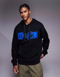 Худи Nildi с логотипом черного цвета Hugo Blue