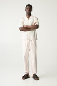 Брюки-Джоггеры из текстурированной ткани Pull And Bear, бежевый