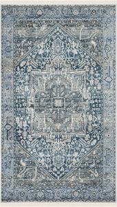 Ковер SAFAVIEH, 61 x 153 см, Persian Collection, Charcoal & Blue, состаренный дизайн, не линяет и прост в уходе, идеален для помещений с высокой проходимостью: прихожая, гостиная, спальня (VTP474H)