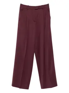 Плиссированные брюки из смесовой шерсти Another Tomorrow, фиолетовый