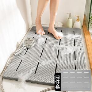 Dajiang Ковер для ванной комнаты 85х60 см, противоскользящий, из пеноматериала, с быстрым отводом воды