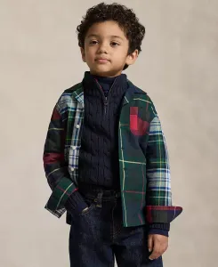 Мальчиковая веселая рубашка в клетку Oxford для возраста 2-7 лет Polo Ralph Lauren, мультиколор