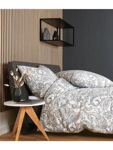 Постельное белье из тонкого фланелевого хлопка Davos серебристо-серого цвета Janine, 155 x 220 + 80 x 80 см