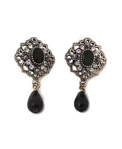 Женские серьги-капли из камней Sohi, black