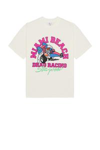 Футболка Miami beach racing tee "Оставайся прохладным", cream