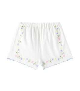 Хлопковые шорты с вышивкой Гермионы The New Society, Coconut