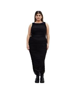Женское платье миди Halo с драпировкой CITY CHIC, Black
