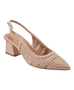Женские босоножки Lulia на блочном каблуке с плетением и ремешком на щиколотке Marc Fisher, коричневый/бежевый