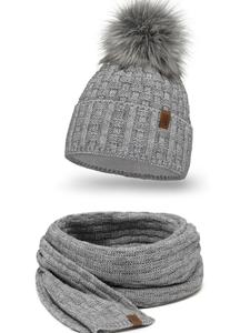 Шапка Vivisence 7015 Set, светло-серый