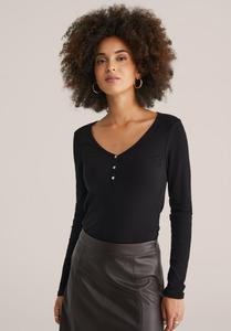 Топ WE Fashion Long sleeved top, Black