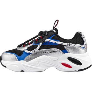 Skechers Kids Износостойкие, легкие, амортизирующие, низкие повседневные кроссовки, черные, красные, синие, детские