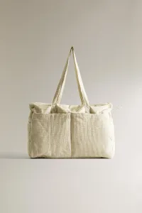 Сумка для беременных из муслина в полоску Zara, зеленый