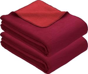 Одеяло Erwin Müller 2er-Pack 156392, 150x1x200 см цвет dunkelrot/rot