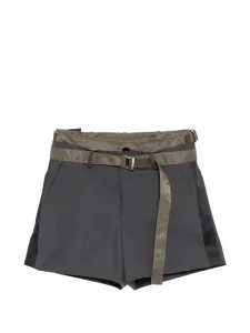 Шорты с поясом Sacai, серый