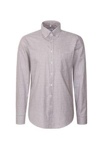Рубашка делового покроя Regular Fit SEIDENSTICKER SMART FLANNELS, серый