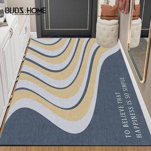 Budis Ковер 120х200 см для прихожей, водонепроницаемый, противоскользящий, устойчивый к загрязнениям, с рисунком из водорослей, толщиной 13 см