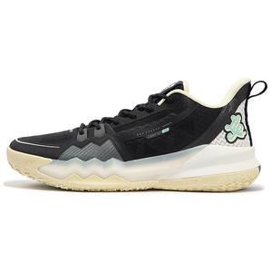 Burning War 4.0 Противоскользящие износостойкие низкие баскетбольные кроссовки мужские черно-белые 361°, Обсидиановый черный/Белое перо