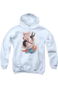 Толстовка с капюшоном Love Birds для подростков Justice League of America Gildan, белый