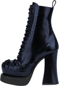 Женские ботильоны FYS с круглым носком, высокой массивной платформой, на высоком каблуке, шнуровкой и боковой молнией, сексуальные для ночного выхода в клуб, размеры 4-16 US, Navy